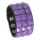 Adjustable Studded Leather Bracelet Comfortable Wear-Purple 1