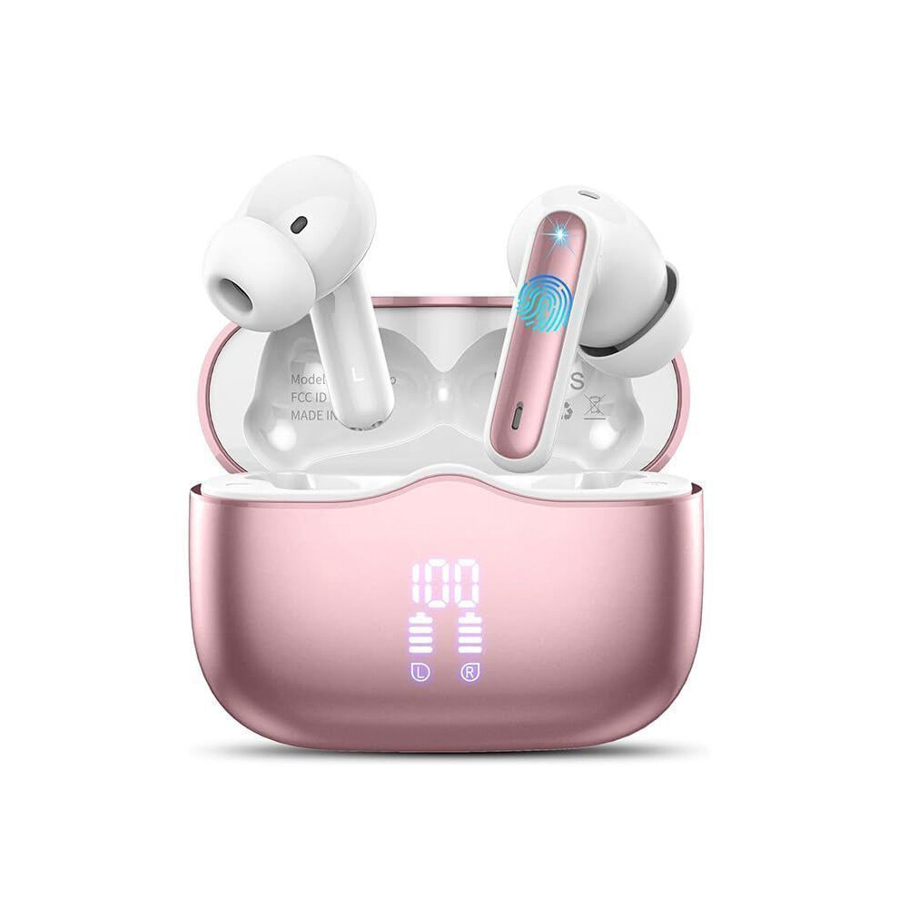 Wireless Speakers Bluetooth 5.4, Hifi Stereo With Enc Reduction Antibruit Mic, 40H Autonomy, Led Display, Ip7 Standard - Rose 9492913164114