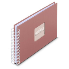 Album à spirale - Fine Art - 24 x 17 cm - 50 pages blanches - Couleur Terra