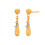 Pair of Exquisite Drop Shaped Brushed Alloy Earrings Featuring 1