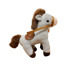 Plush Horse Keychain For Bag Key Hanging Ornament-Gray