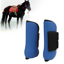 Botas delanteras para las patas del caballo, azul, talla M, almohadilla interior elástica