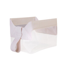 Quick Access Magnetic Closure Clear Cosmetic Bag-Milky White