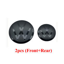 Przedni i tylny emblemat ABS z czarnym lusterkiem do VW T ROC 2021 2024 144 mm 113 mm, atrapa chłodnicy i logo na tylnym bagażniku