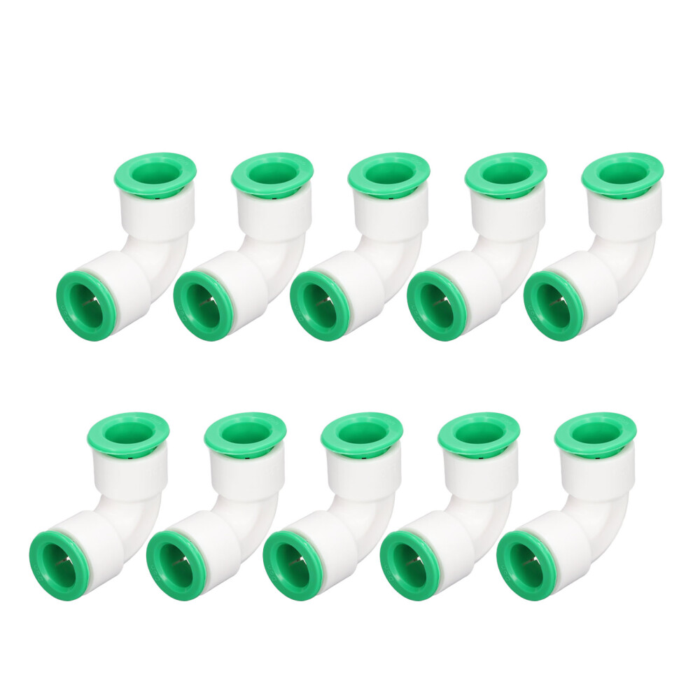 20mm PPR Elbow Fittings 10 Pack Push Lock