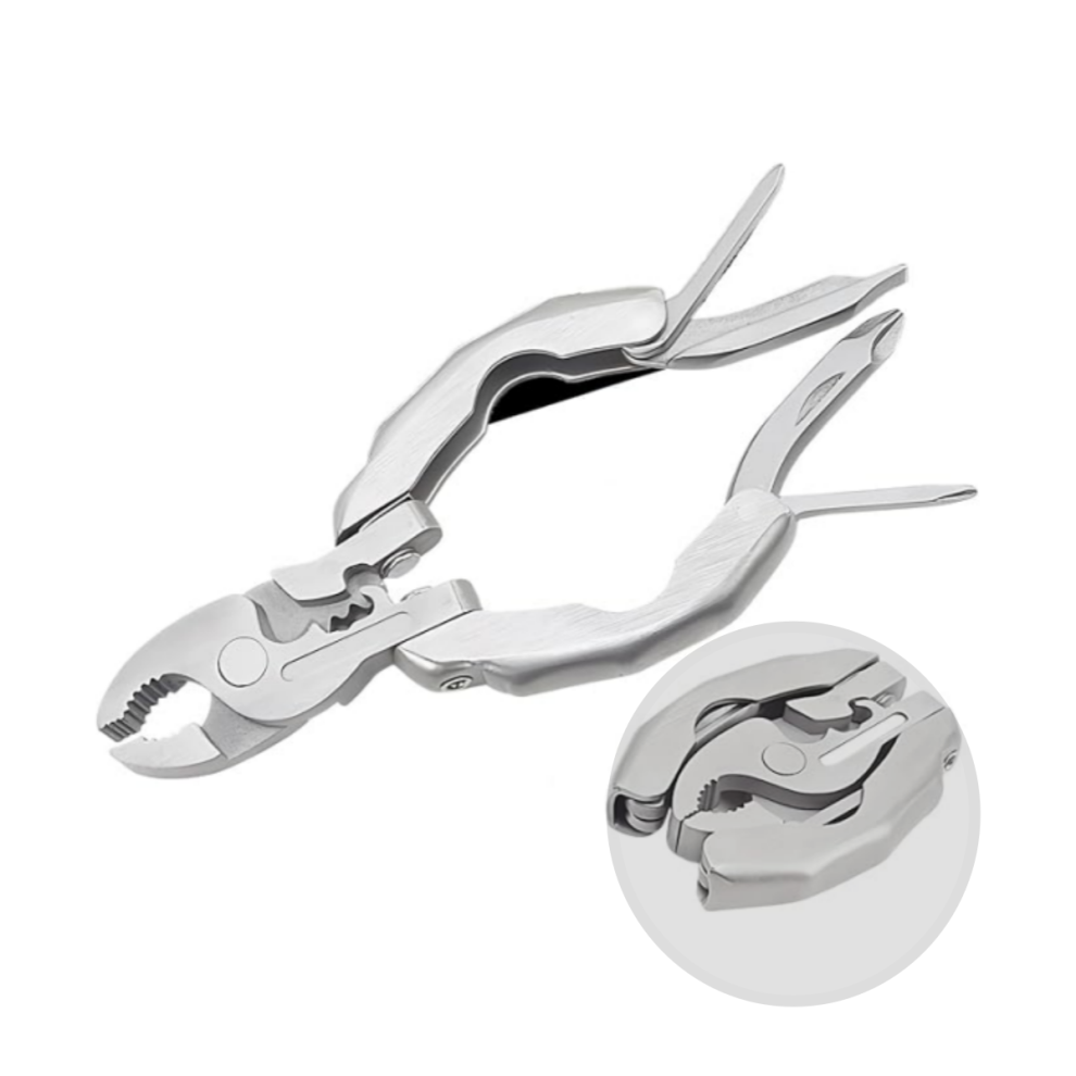 10-In-1 Multi-Tool Pliers With Screwdrivers And Bottle Opener, Portable Folding Edc Tool Set With Carabiner For Outdoor 9193278877182