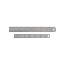 Zestaw metalowych linijek ze stali nierdzewnej 15 cm i 20 cm, z podziałką w centymetrach i calach, precyzyjna miarka do