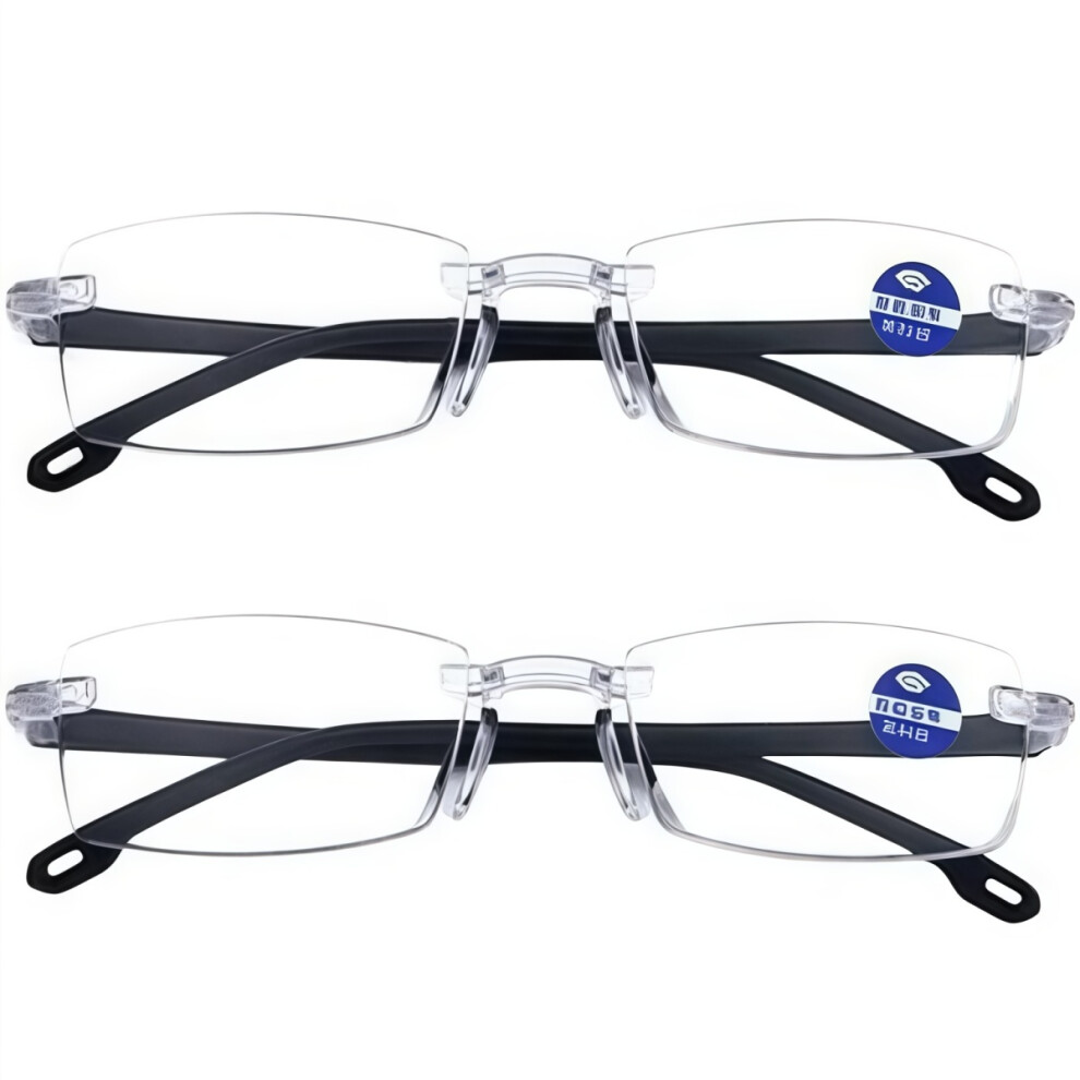 Intelligent Zoom Reading Glasses for Presbyopia with Adjustable Diopters, Autofocus and Auto Zoom, Unisex, 2 Pack