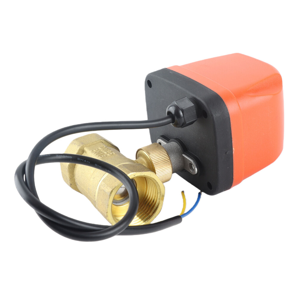Brass Motorised Ball Valve 2 Wire 12/24V Dc Dn25 Blue/Yellow