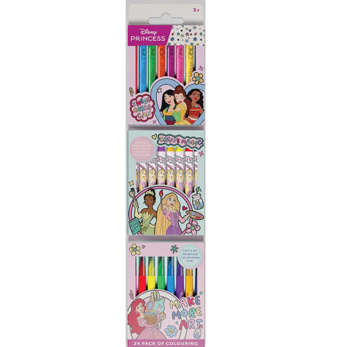Disney Princess 24-Piece Colouring Set