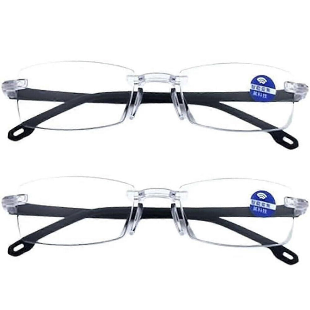 Smart Reading Glasses with Adjustable Diopters, Auto Focus and Zoom Function for Men and Women, 2 Pack