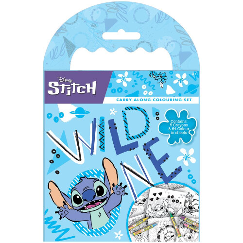 Disney Stitch Carry Along Colouring Set