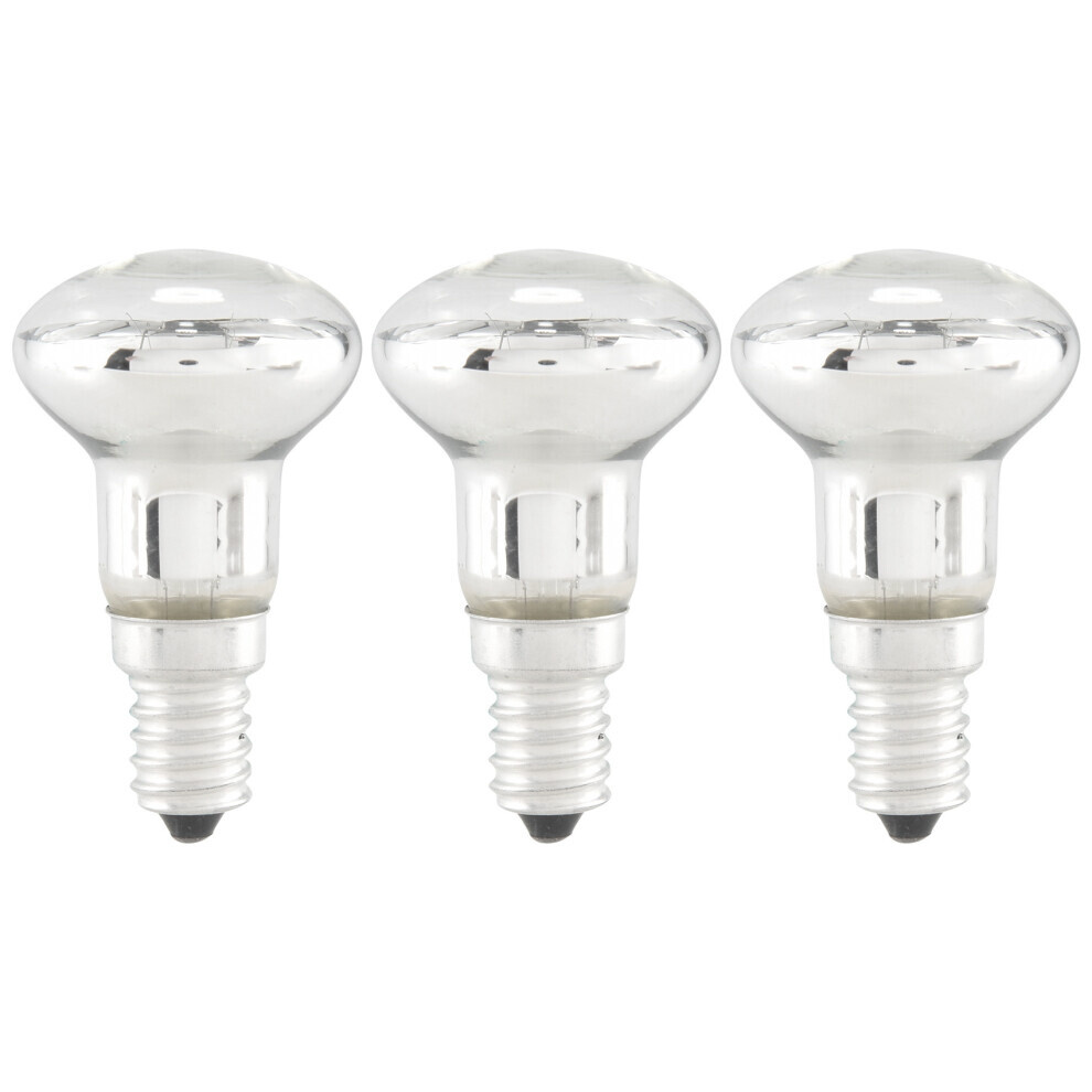Replacement Lava Lamp E14 R39 30W Clear Reflector Spotlight Bulbs, Screw In Incandescent Lamps, 3 Pack
