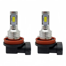 Kit de lâmpadas LED para faróis H8 H9 H11 para luz de máximos e médios 8000 lm 8000 K azul gelo 80 W para automóveis