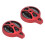 2 Red CNC Fork Airtight Valve Covers Set 3