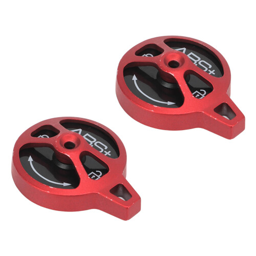 2 Red CNC Fork Airtight Valve Covers Set 2