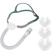Máscara Nasal para CPAP com Arnês e Almofada Nasal, Conjunto Completo para Dispositivos de 22 mm, Confortável e Ajustáve