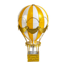 Elegant Nordic Charm Hot Air Balloon Statue Model-Yellow