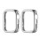 2Pcs Hollow Housing Case Half Coverage Frame Bumper-Silver 1