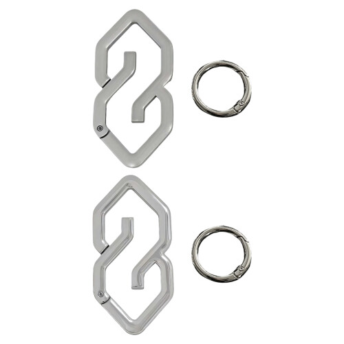 Creative Keychain Base Geometric Design Zinc-ancient silver 2