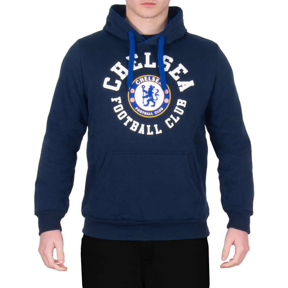 Chelsea Fc Chelsea Official Football Gift Mens Fleece Hoody Navy 3XL Blue