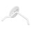White Metal Peg Wall Hooks Pair 1