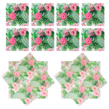 60Stk Party Servietten Papier Hawaii Tropisch Bunt Für Feier