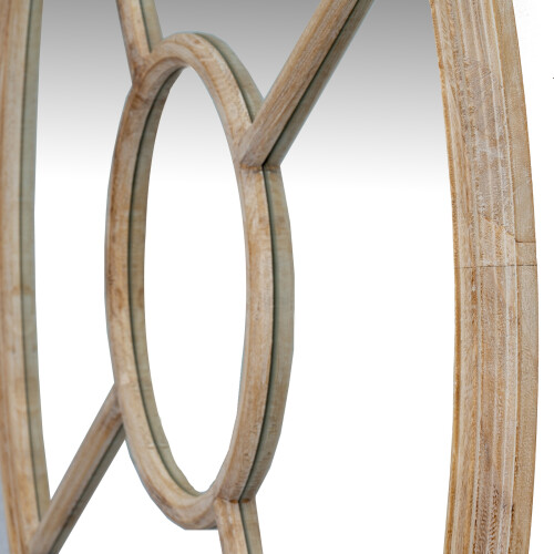 Washed Wood Round Window Mirror 1