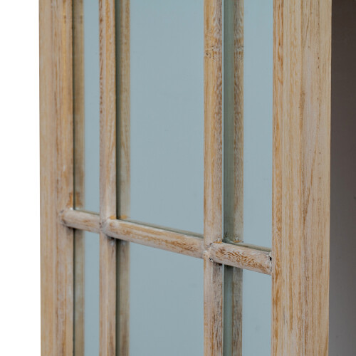 Washed Wood Tall Arched Window Mirror 2