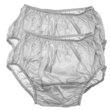 2Stk Waschbare Pe Erwachsenen-Inkontinenzhosen Silber Leakproof Schutz