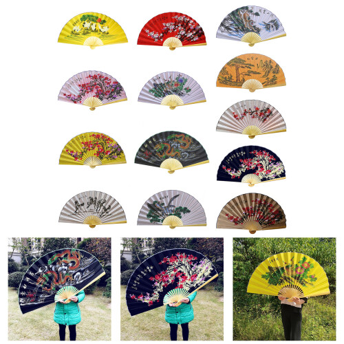 Bamboos Frame Folding Fan Wall Hanging Fan Traditional Design-2 2