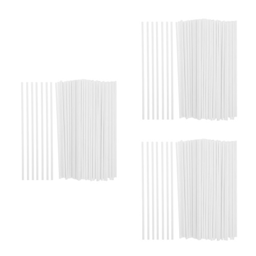 300Stk Robuste Weiße Papierstäbchen Für Candy, Cake Pops &