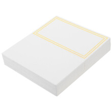 80Stk Papier Sitzkarten Hochzeit Weiß Luxus Faltbar