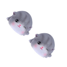 2Stk Hochwertige Resin Katzen Figuren Grau - Und Raumdeko