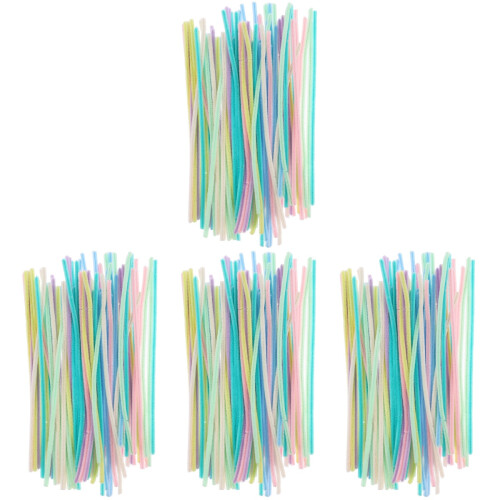 4Stk Chenille Plüschstäbe Drahtstab Bunt DIY Bastelset