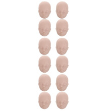 12Stk Beige Puppenköpfe Aus Kunststoff Für Makeup- & DIY Basteln