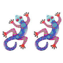 2Stk Eisen Gecko Wandkunst Für , Garten Und Geschäft