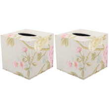 2Stk Leder Taschentuchbox Multifunktional Mit Großem Stauraum