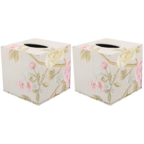 2Stk Leder Taschentuchbox Multifunktional Mit Großem Stauraum