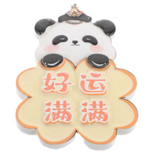 Set Gelbe Cartoon Panda Magnete, Stabile Kühlschrankmagnete