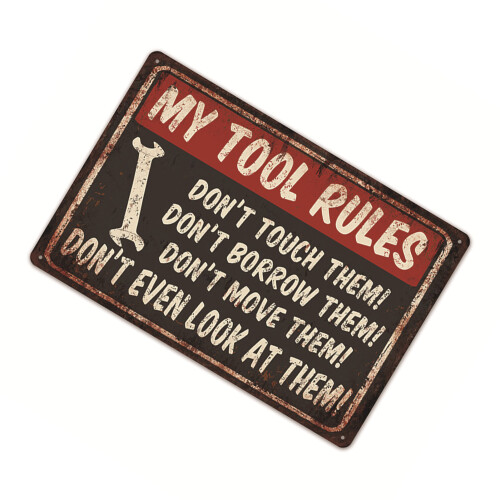 Vintage Round Iron Tin Sign, Frameless 2