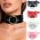 Collier réglable en cuir d'unité centrale de styles-Blanc 5