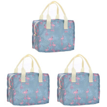 3Stk Thermotasche Flamingo Bunt Leichtes Lunchbox Tragetasche