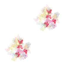 100Stk Mini Schmetterling Anhänger Kunststoff Charm Für DIY