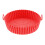 Red Round Fryer Liner Silicone Thick Reusable 3