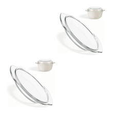 2Stk Transparenter Glasdeckel Mikrowelle Spritzschutz Für Küchenbedarf