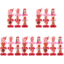 45Stk Rote Valentinstag Party Honigwaben Papier Ornamente Zuhause