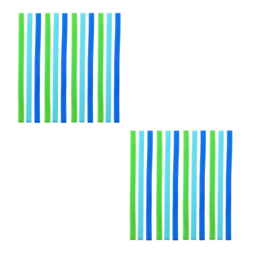 24Stk Multifunktionale Silikonbänder Lunchbox Strap Bunt Und Elastisch