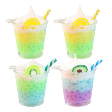 4Stk Plastik Mini Fruit Cups Leuchtende Anhänger Für Schmuckbau