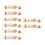 10 Brass Button Stud Screws 5-8mm 10
